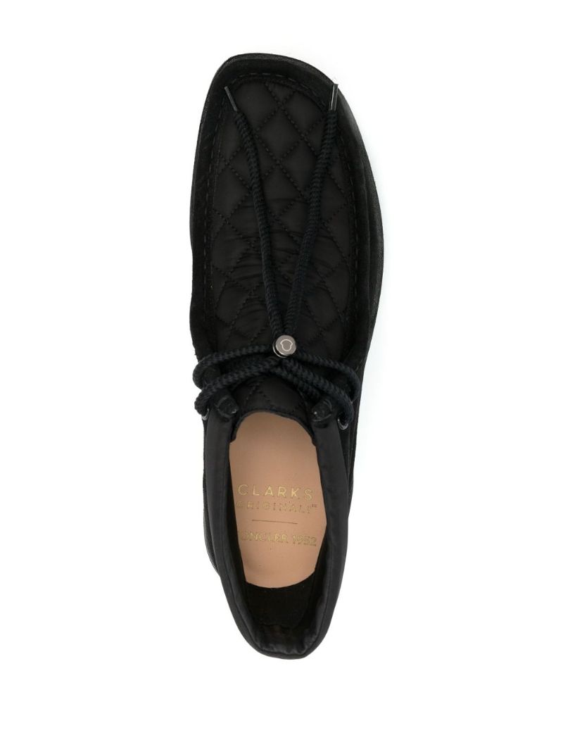 Black Wallabee Lace-up Loafers