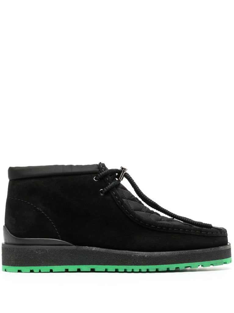 Black Wallabee Lace-up Loafers