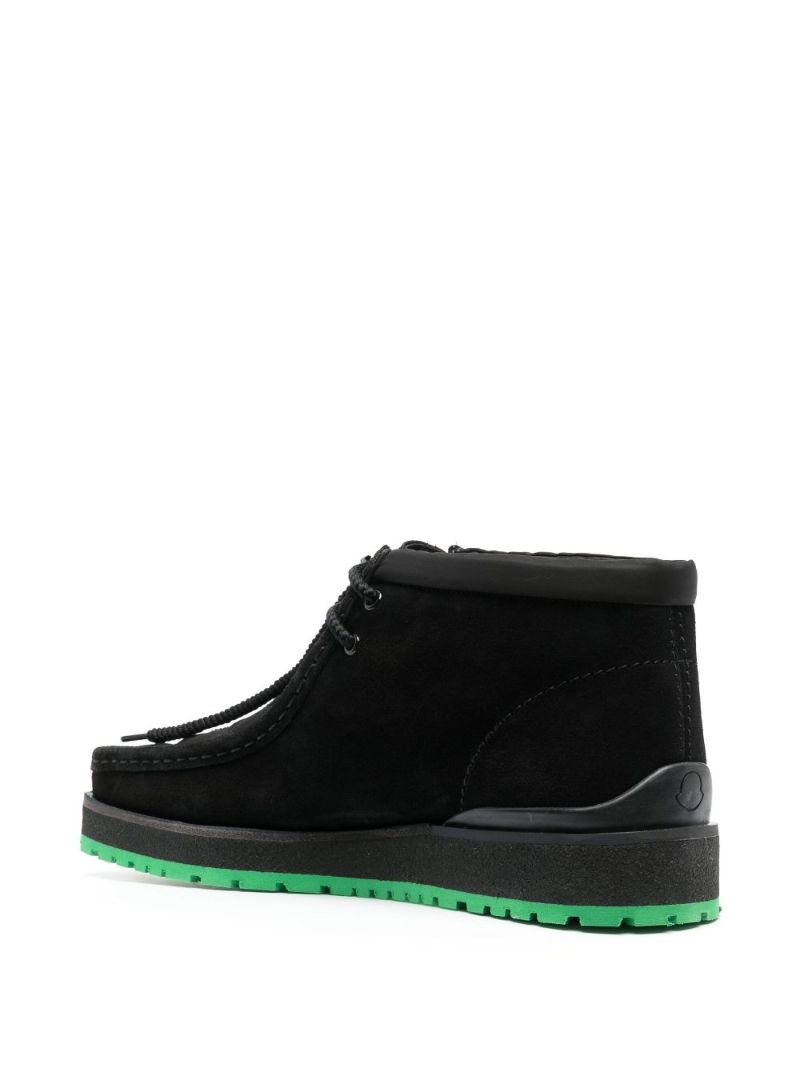 Black Wallabee Lace-up Loafers