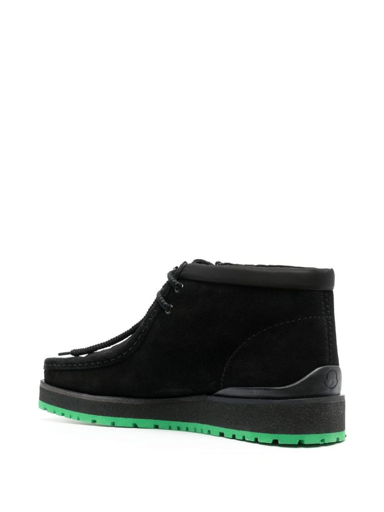 Black Wallabee Lace-up Loafers