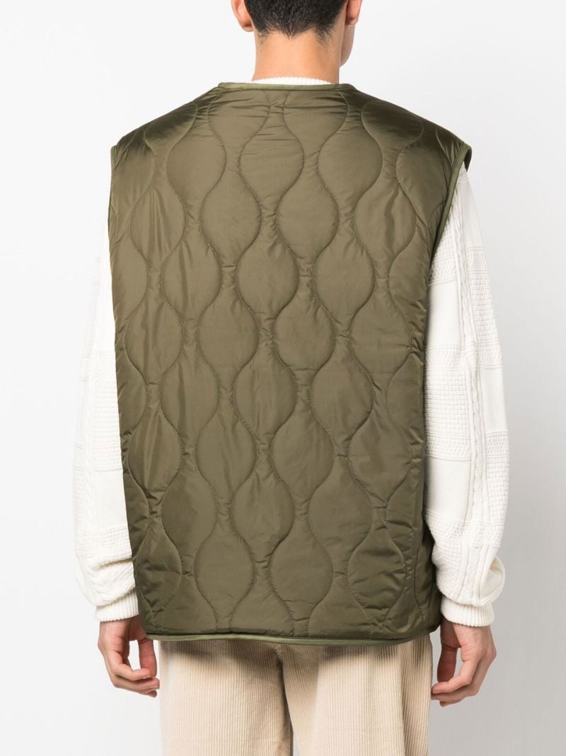 Green Gaby Reversible Quilted Gilet