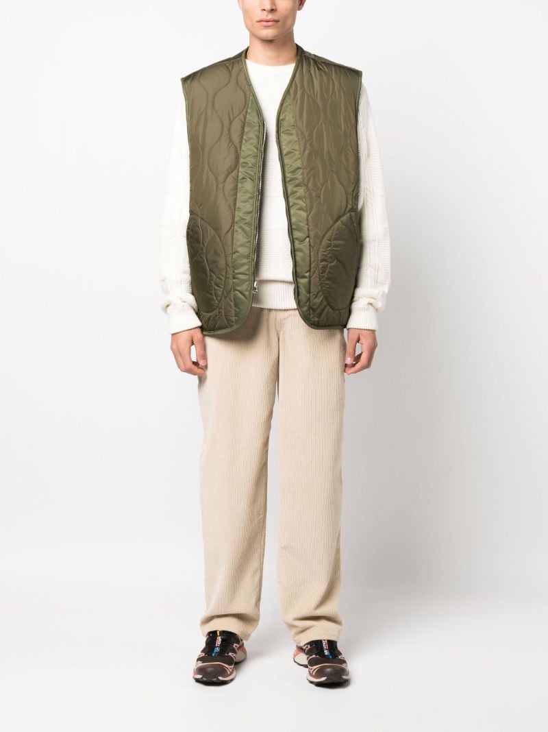 Green Gaby Reversible Quilted Gilet