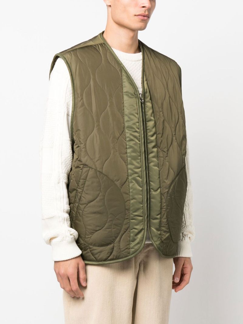 Green Gaby Reversible Quilted Gilet