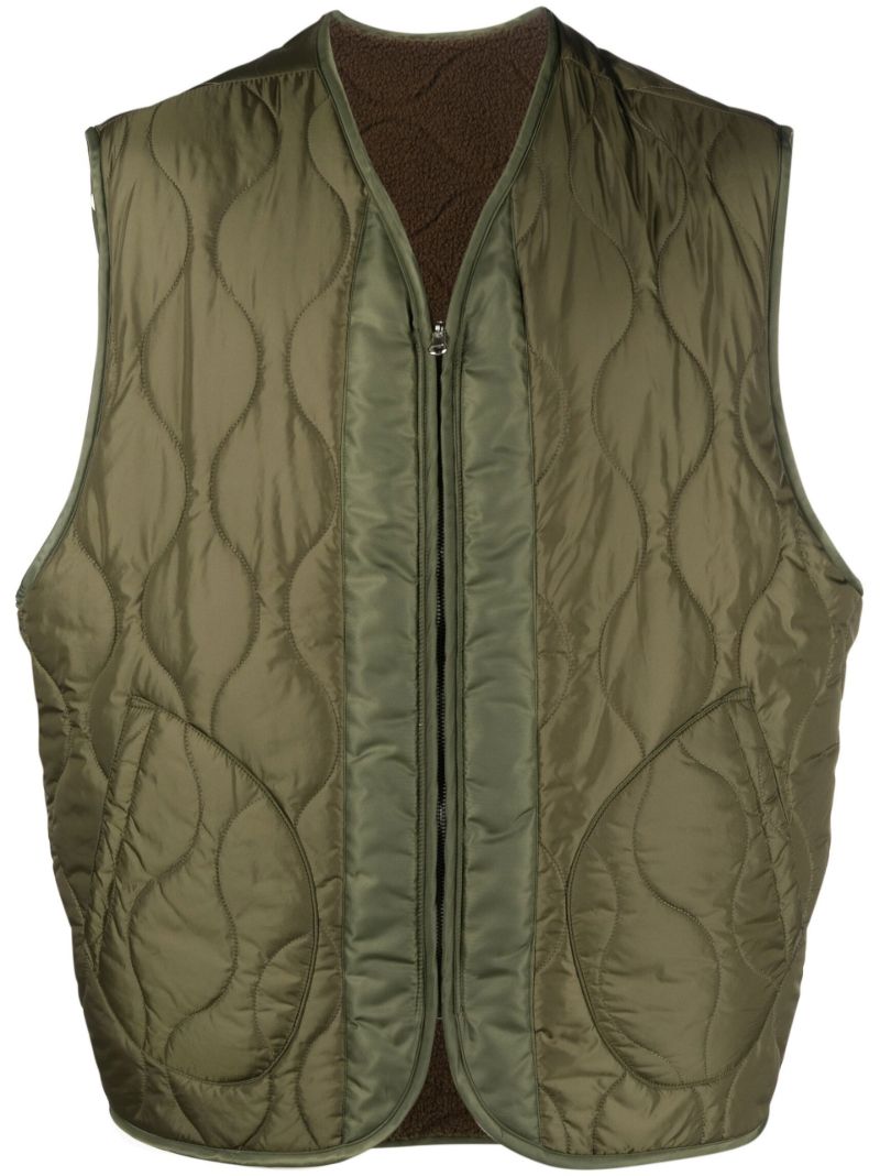 Green Gaby Reversible Quilted Gilet
