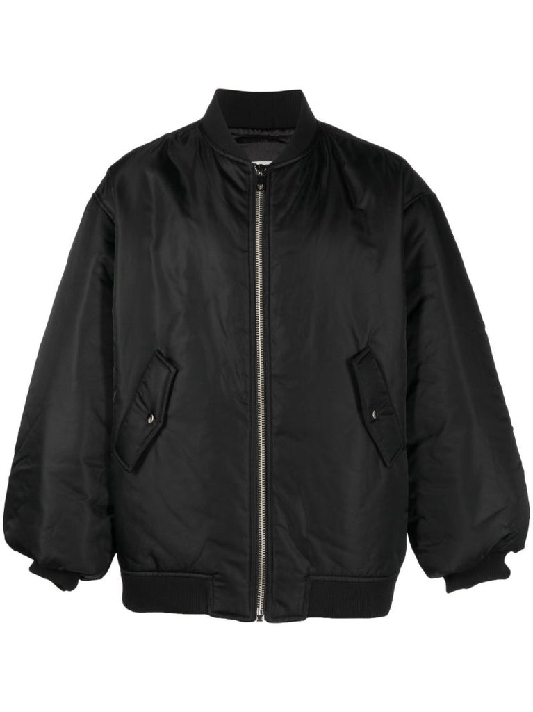Black Astra Oversized Bomber Jacket