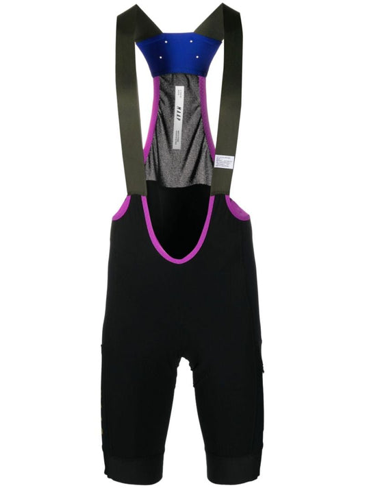 Black Alt Road Cargo Bib Shorts