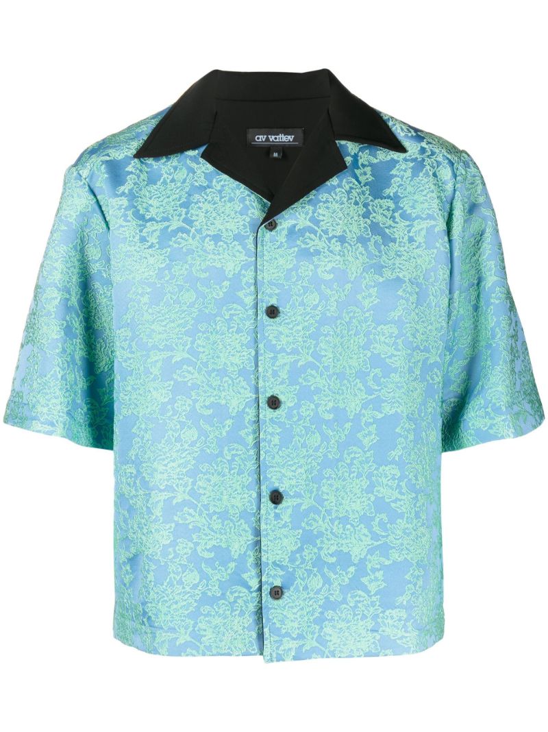 Blue Revere Notched Collar Shirt