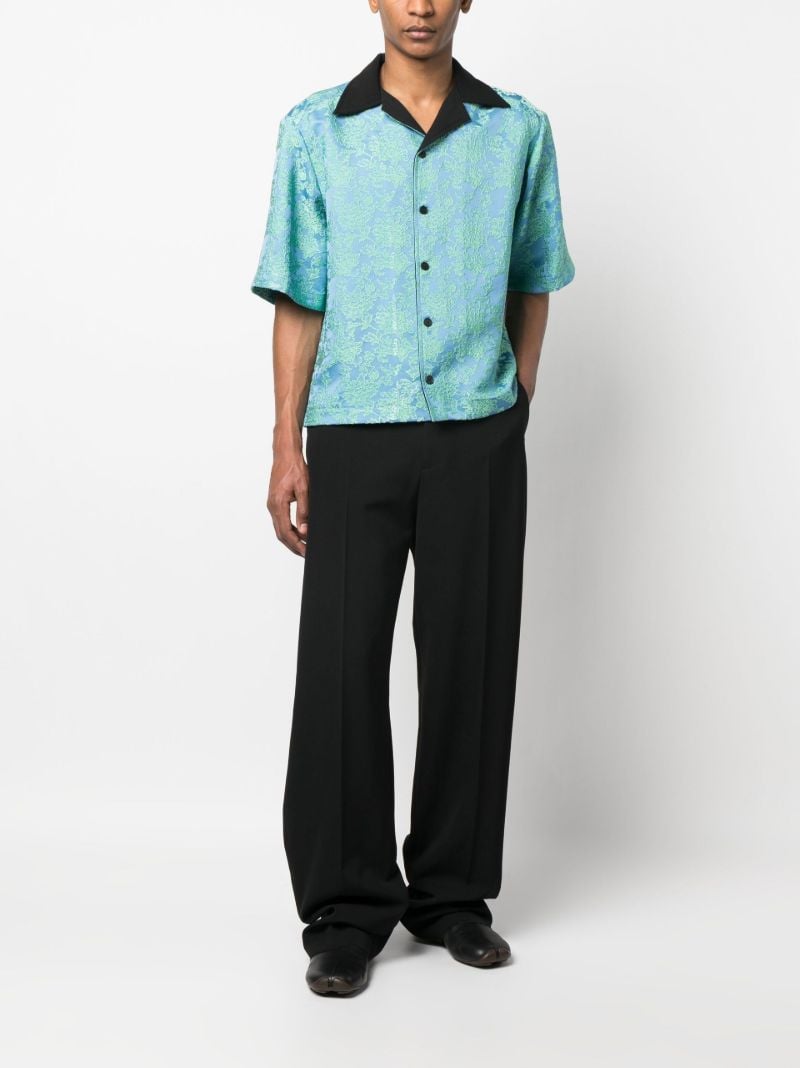Blue Revere Notched Collar Shirt