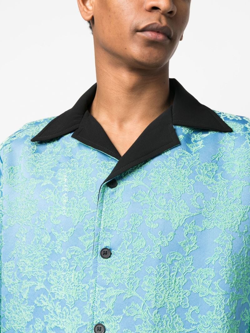 Blue Revere Notched Collar Shirt