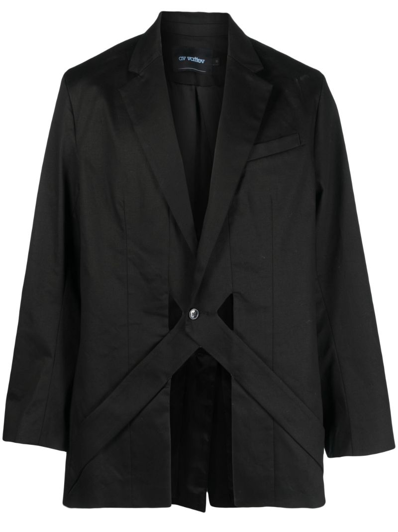 Black Cut-out Blazer