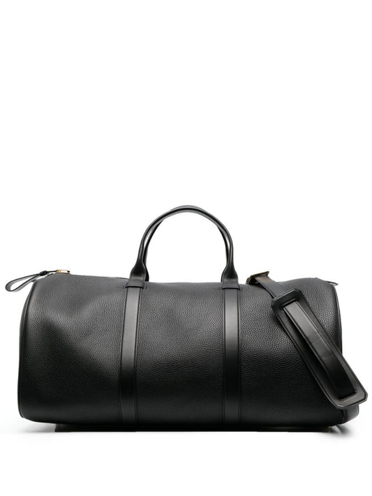 Black Leather Holdall Bag