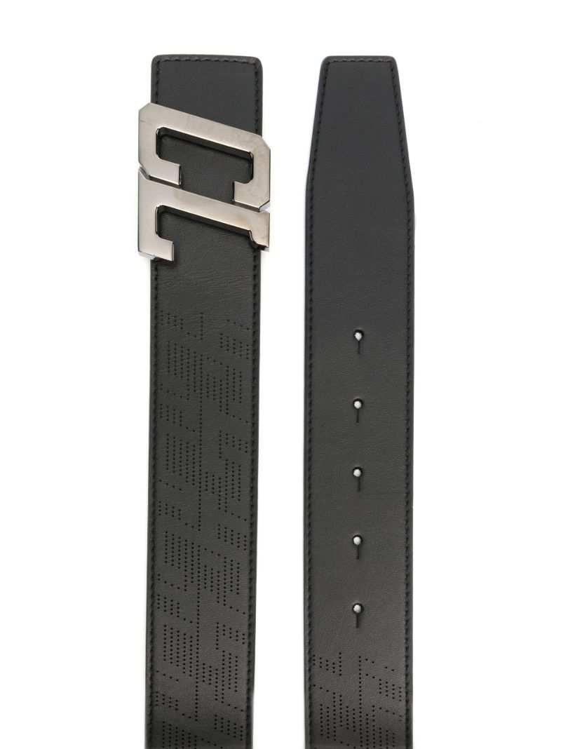 Black Happy Rui Perforated Leather Belt