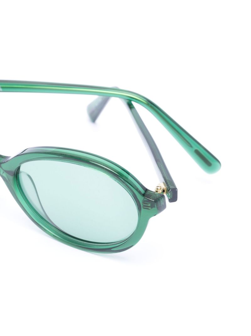 Green Velvet Round-frame Sunglasses