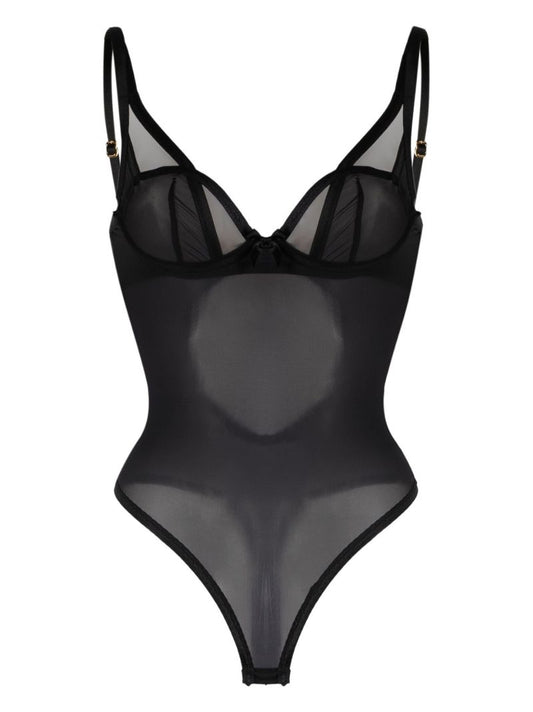 Black Joan Sheer Bodysuit