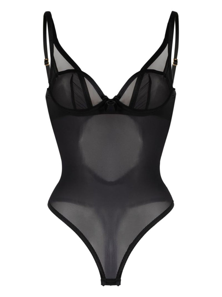Black Joan Sheer Bodysuit