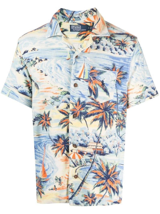 Blue Graphic Print Shirt