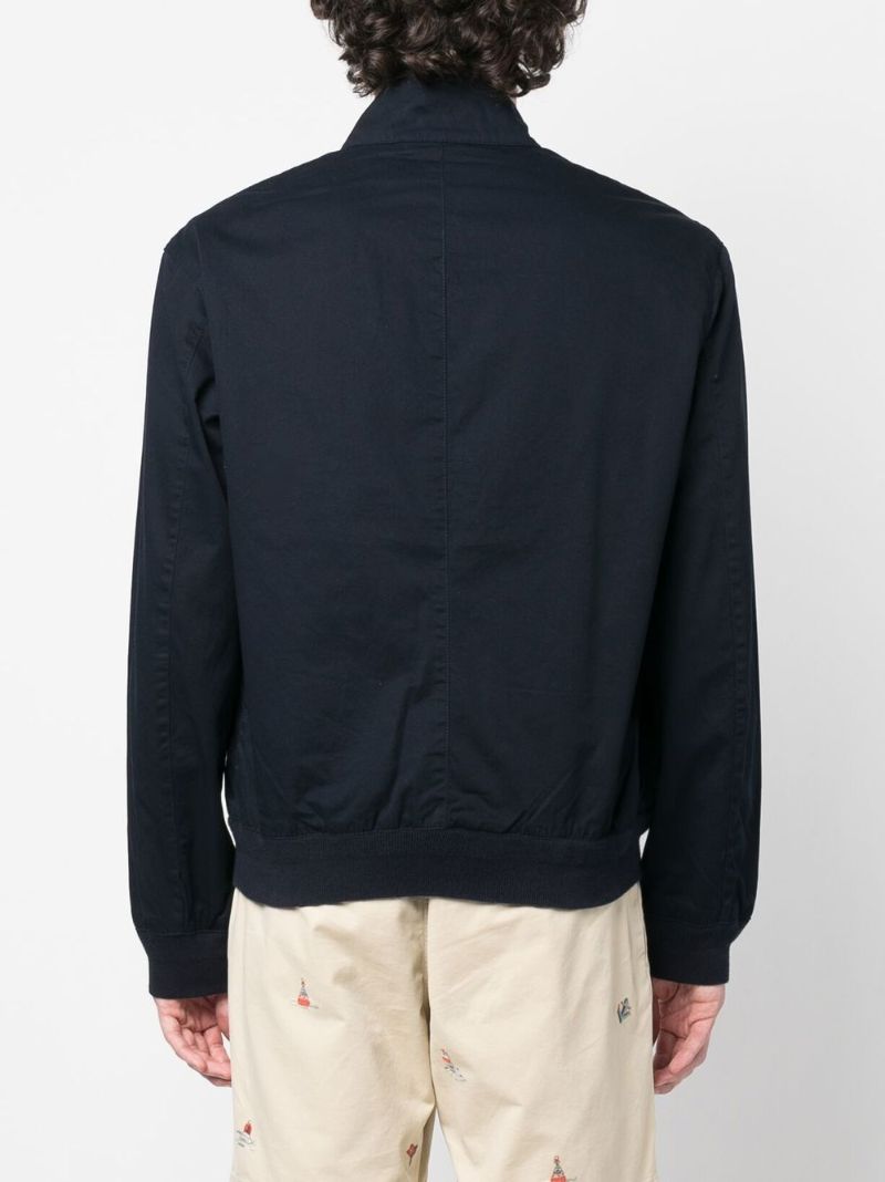 Blue Polo Pony Cotton Bomber Jacket