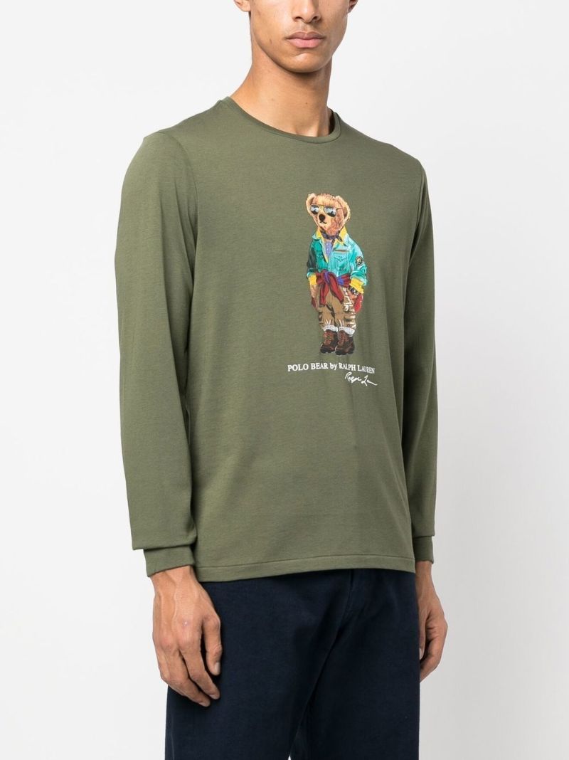 Green Polo Bear Long Sleeved T-shirt