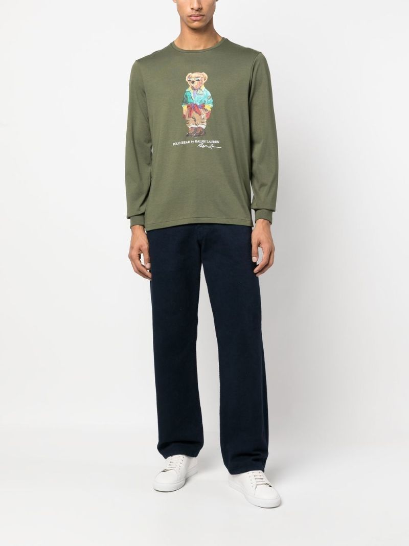 Green Polo Bear Long Sleeved T-shirt
