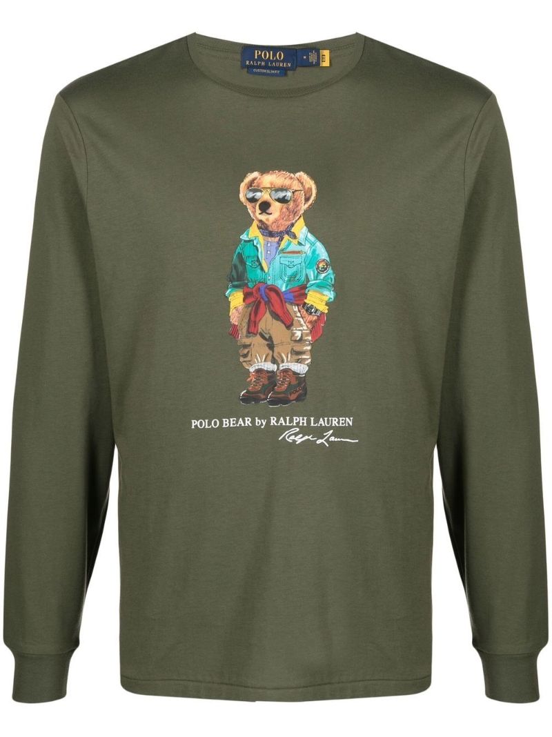 Green Polo Bear Long Sleeved T-shirt