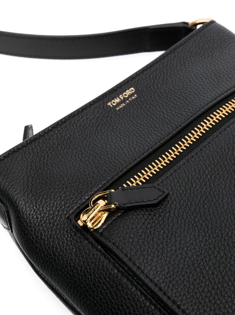 Black Leather Messenger Bag