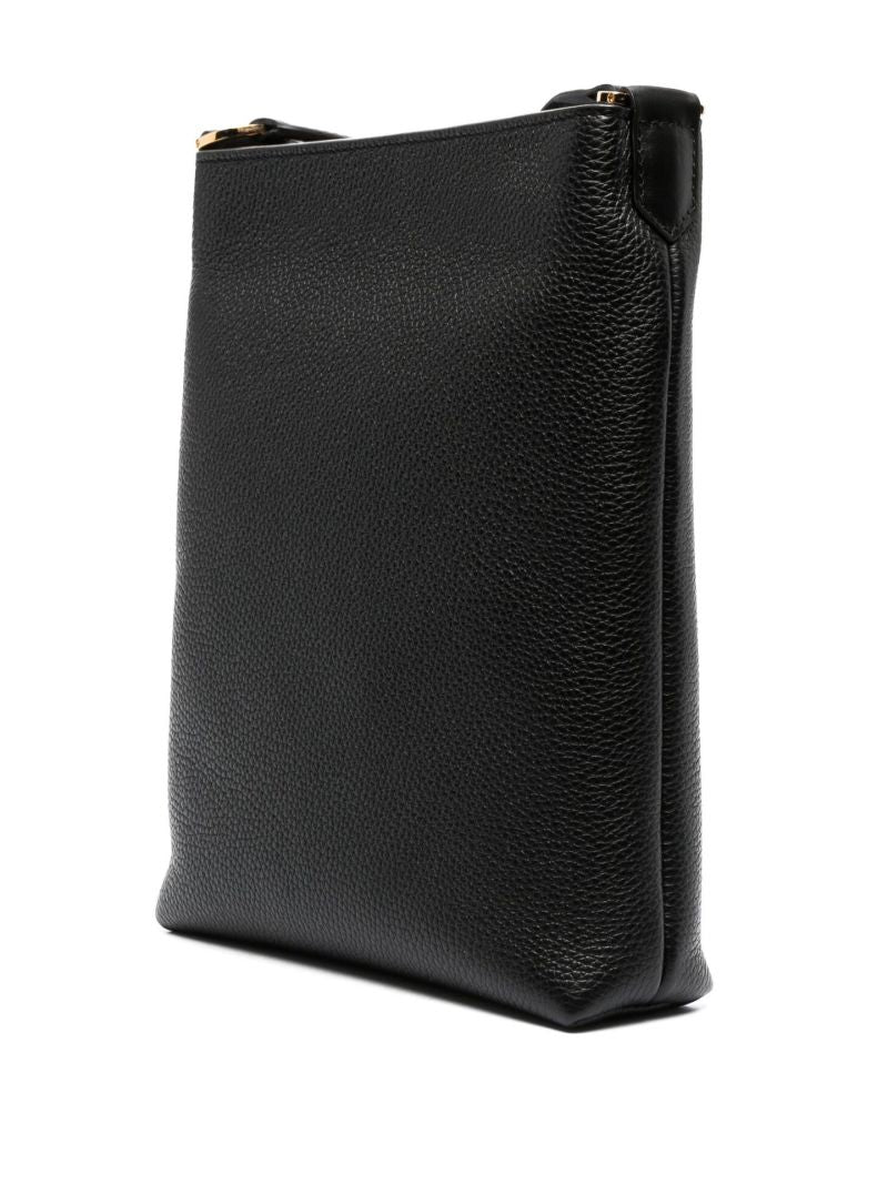 Black Leather Messenger Bag