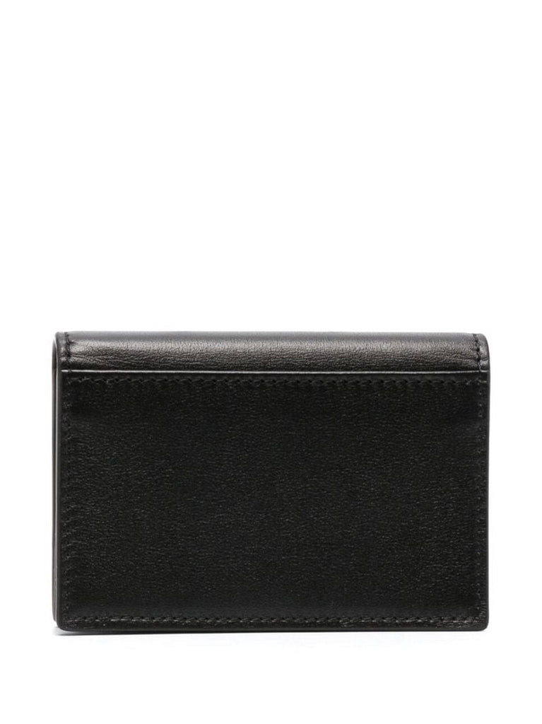 Black Vlogo Leather Card Holder