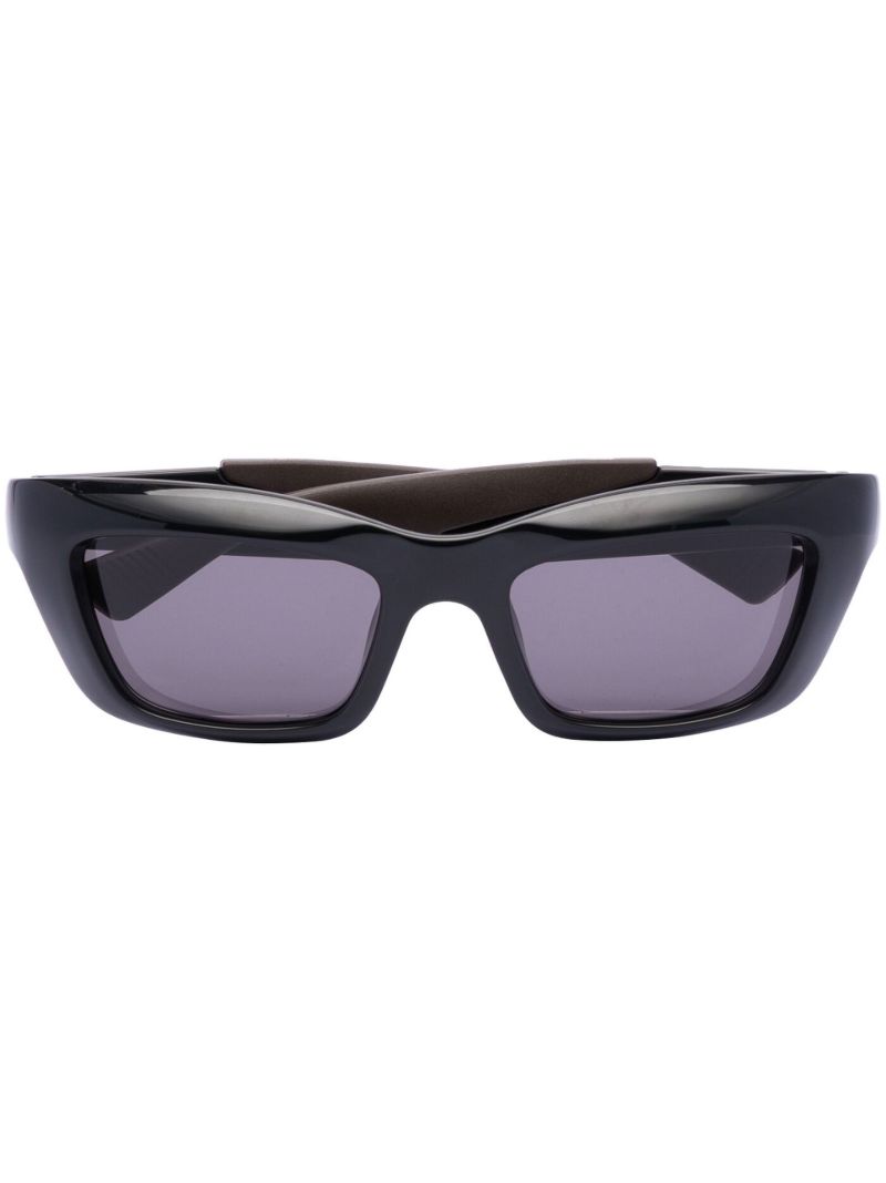 Black Sport Rectangle Sunglasses