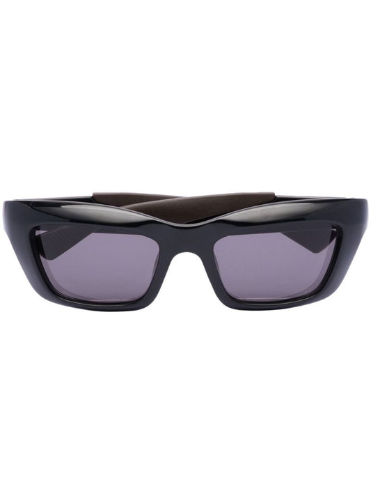 Black Sport Rectangle Sunglasses