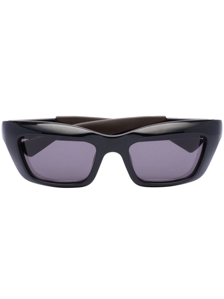 Black Sport Rectangle Sunglasses
