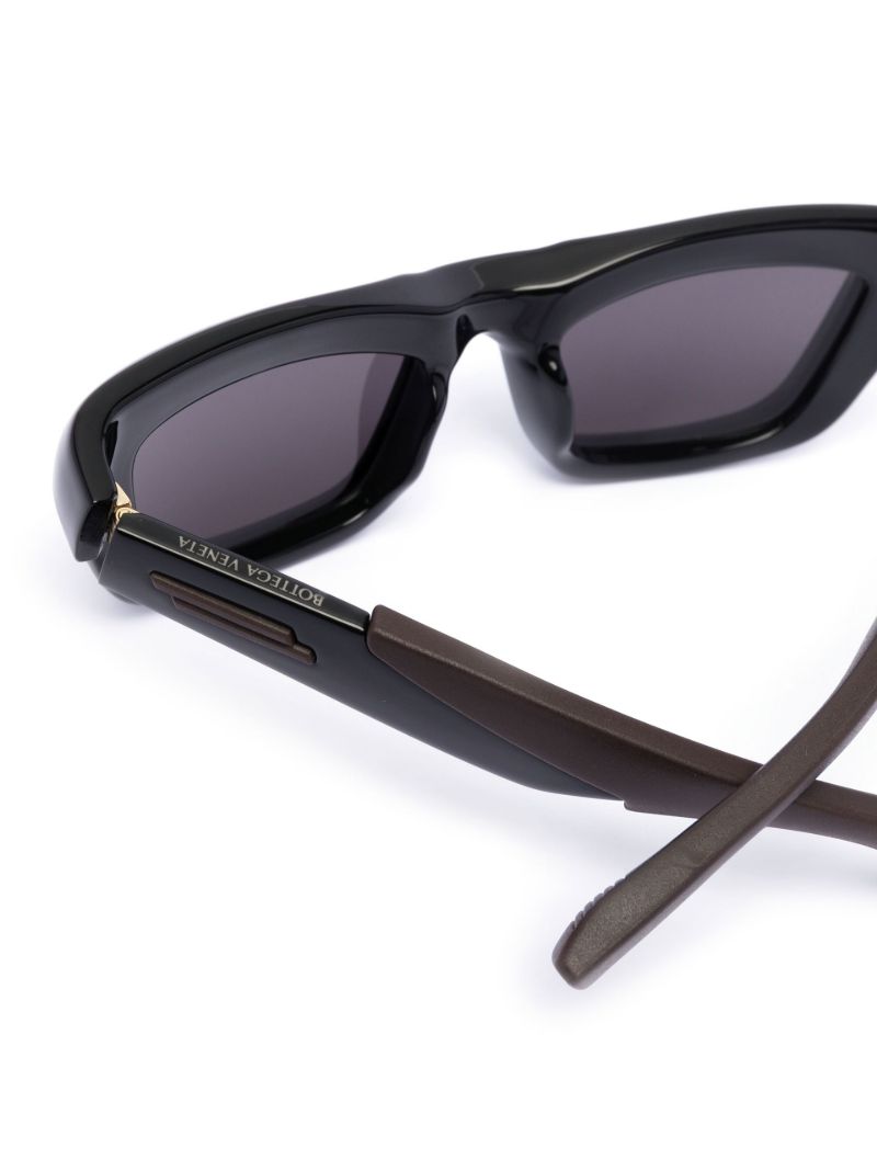 Black Sport Rectangle Sunglasses