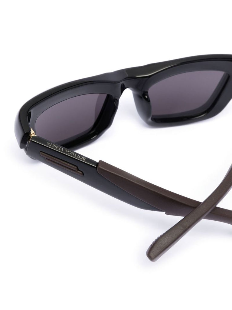 Black Sport Rectangle Sunglasses