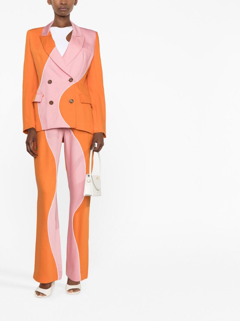 Orange Madhu Double Breasted Blazer