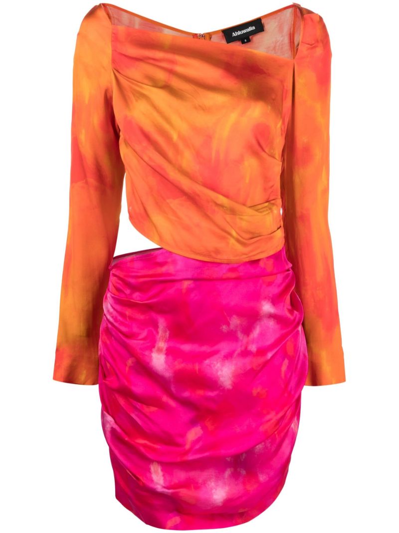 Orange Cut-out Detailed Dress