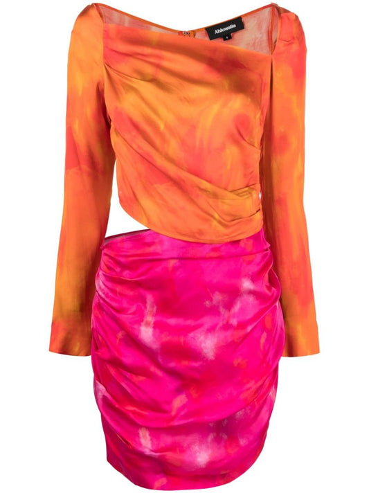 Orange Cut-out Detailed Dress