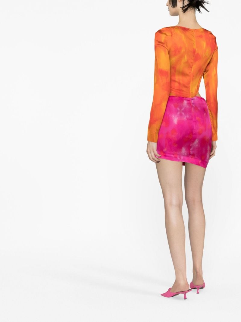 Orange Cut-out Detailed Dress