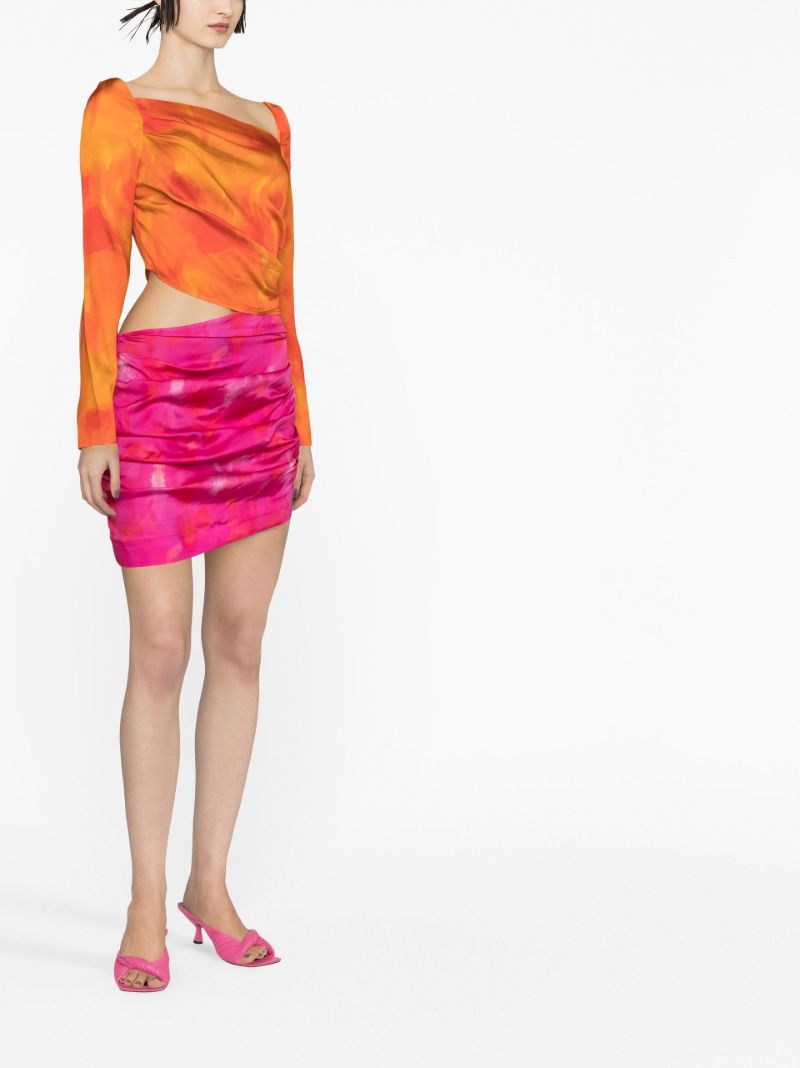 Orange Cut-out Detailed Dress