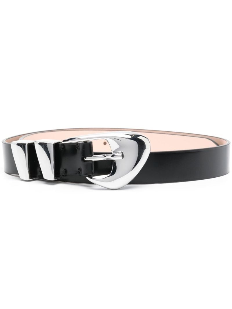 Black Moore Patent Leather Belt