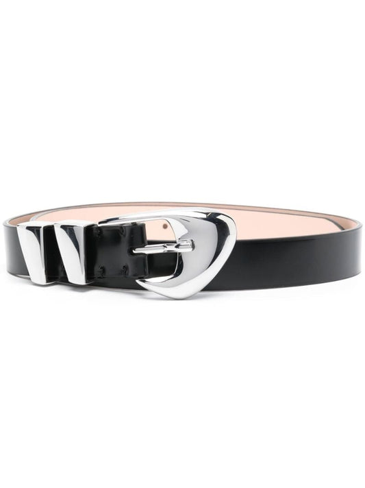 Black Moore Patent Leather Belt