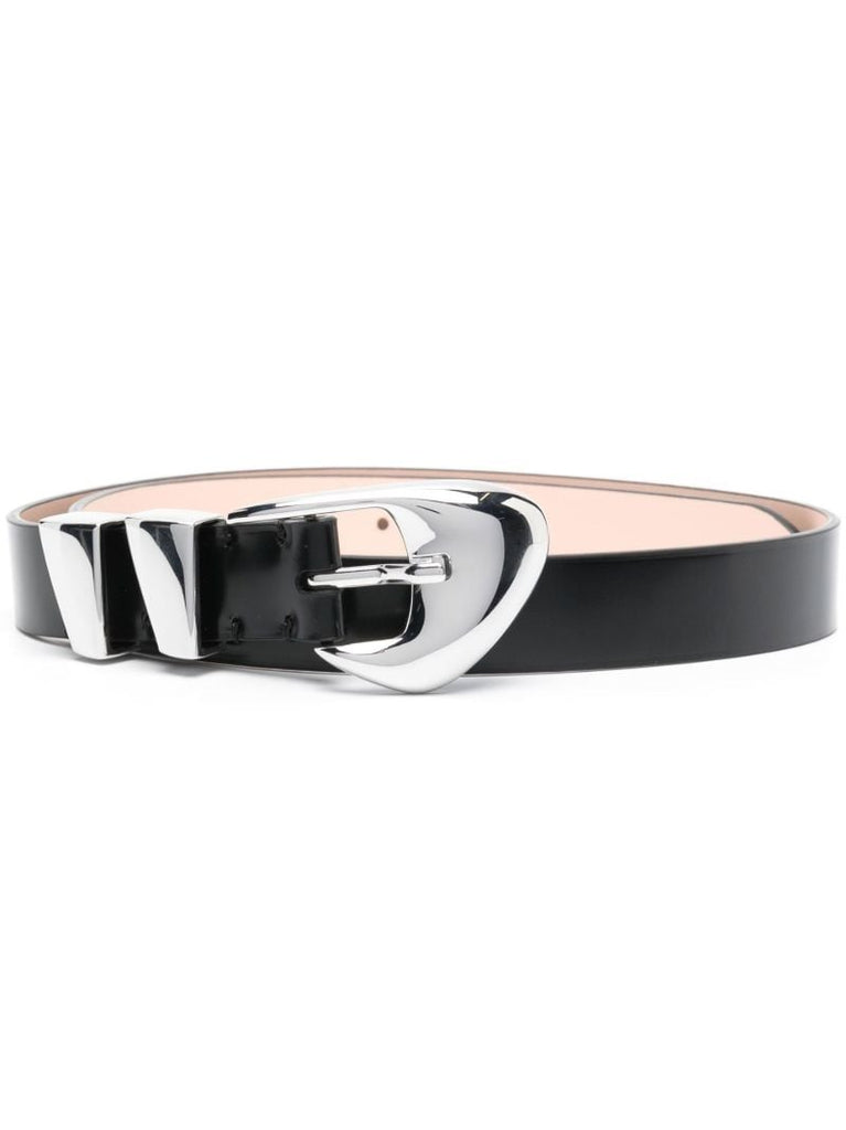 Black Moore Patent Leather Belt