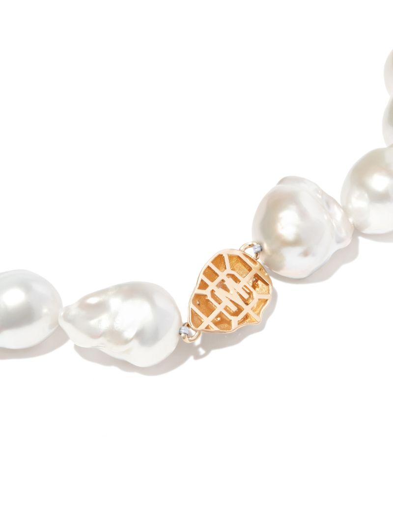 14k Yellow Gold Pearl Necklace