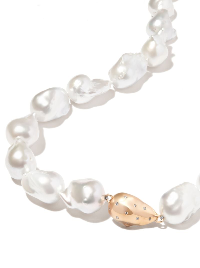 14k Yellow Gold Pearl Necklace