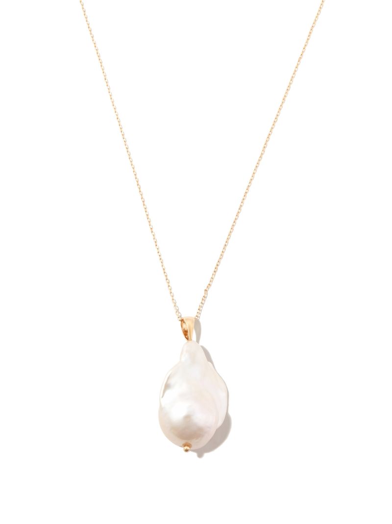 14k Yellow Gold Pearl Necklace