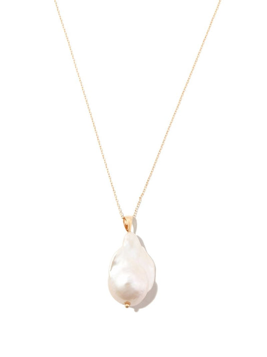 14k Yellow Gold Pearl Necklace
