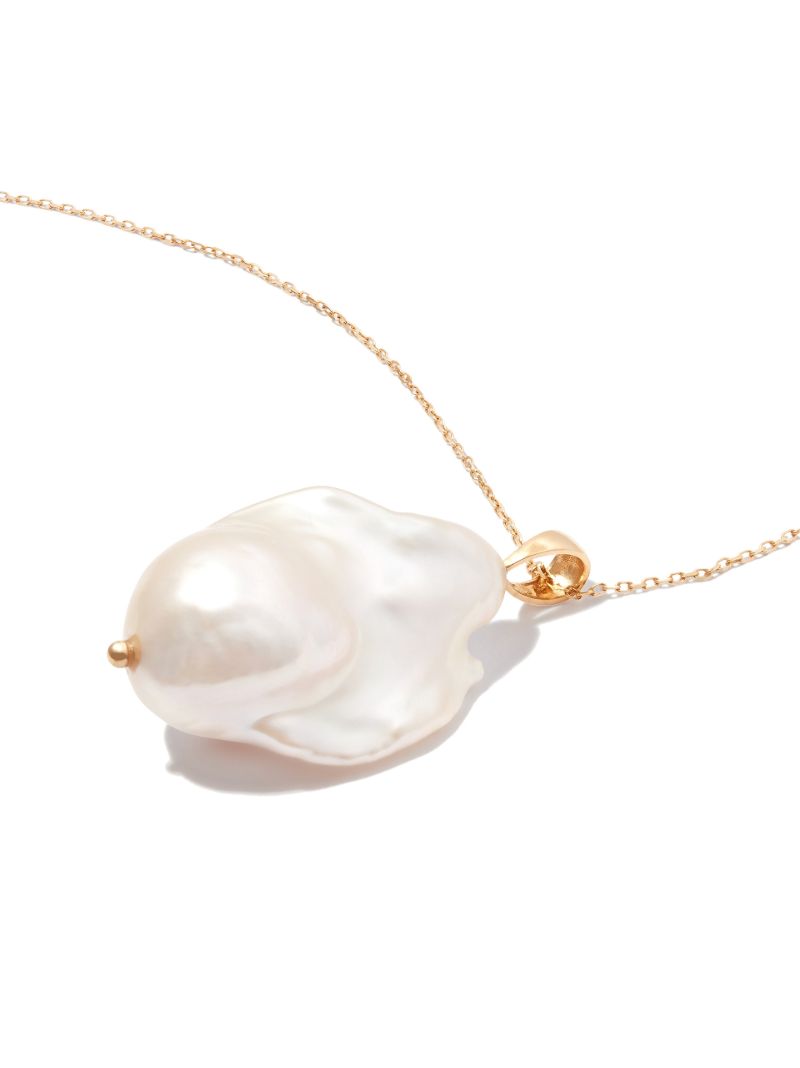 14k Yellow Gold Pearl Necklace