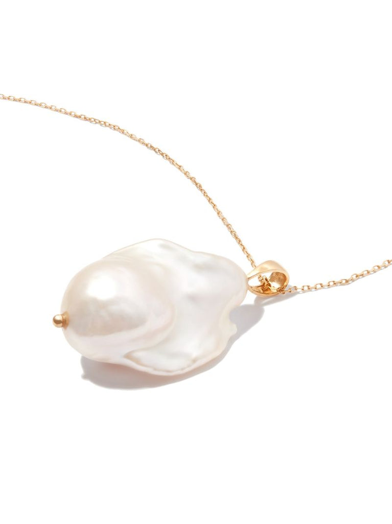 14k Yellow Gold Pearl Necklace