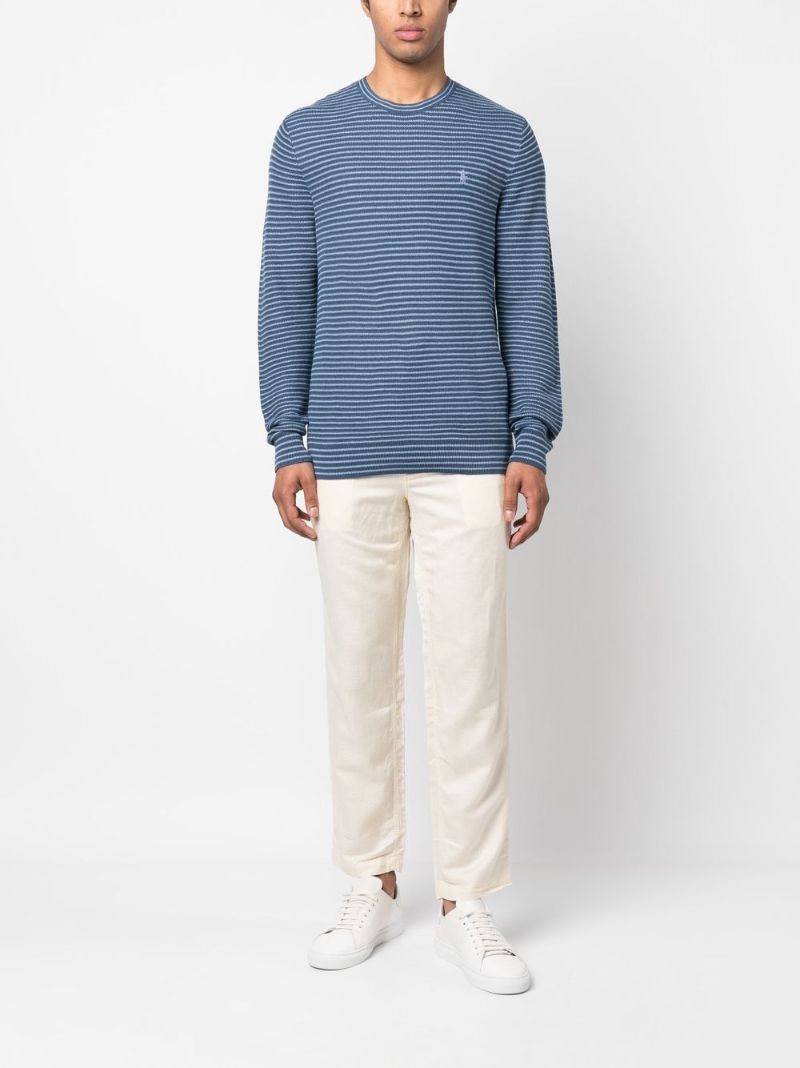 Blue Polo Pony Striped Sweater