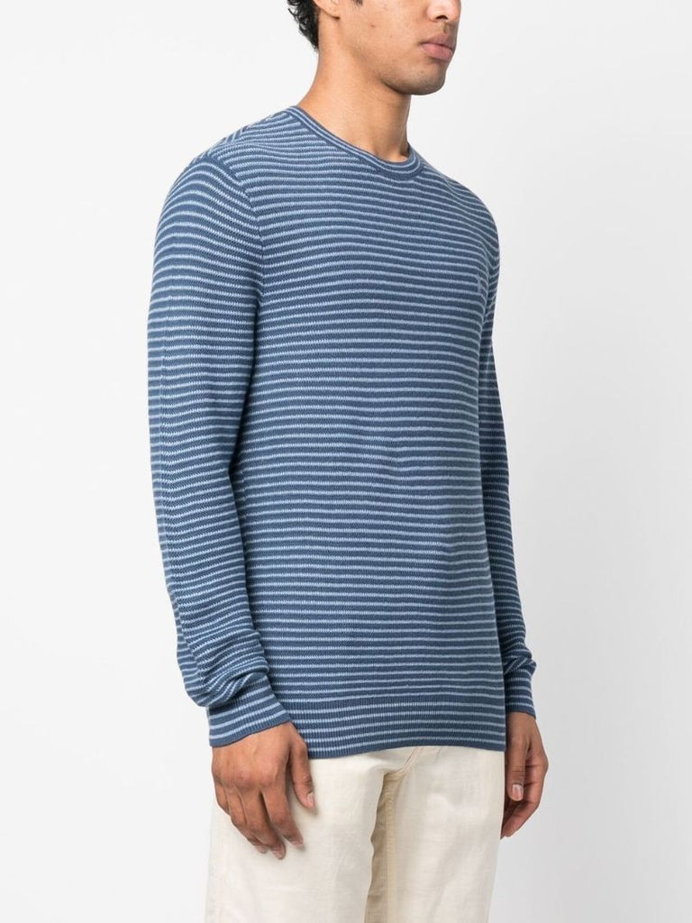 Blue Polo Pony Striped Sweater