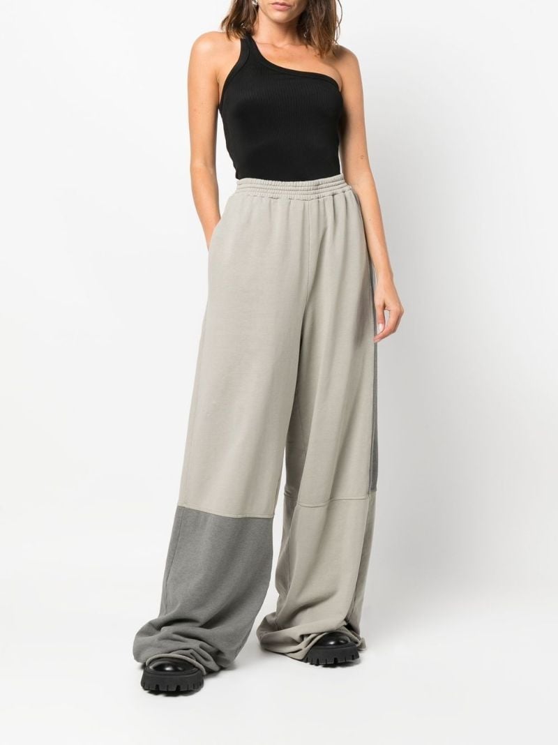 Green Panelled Track Pants