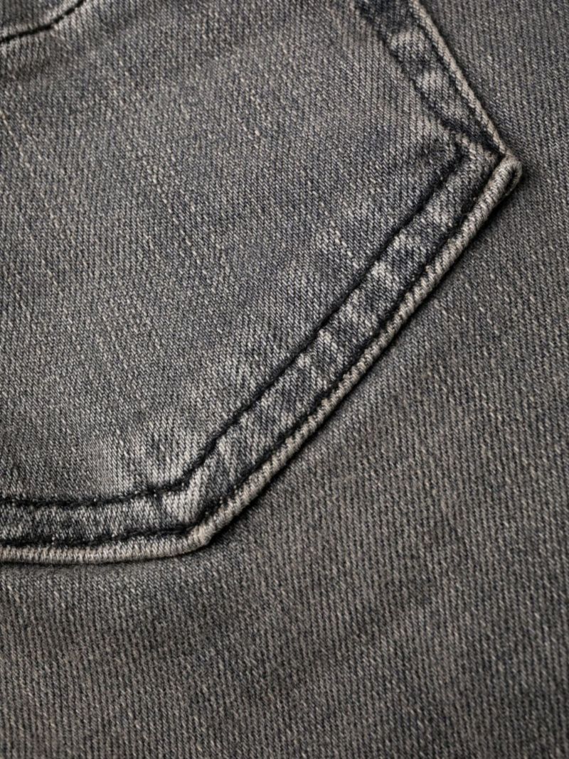 Grey Mx1 Ultra Suede Distressed Skinny Jeans
